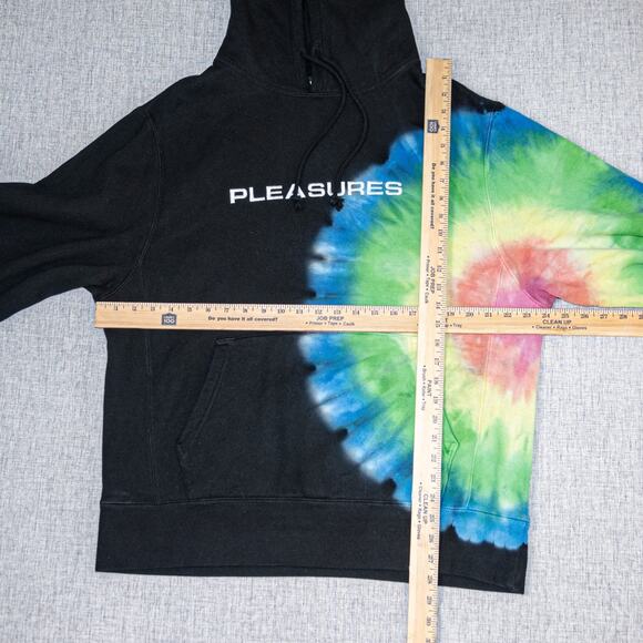 Pleasures now Eclipse Embroidered Hoodie sweatshirt Black size Large - Picture 7 of 7